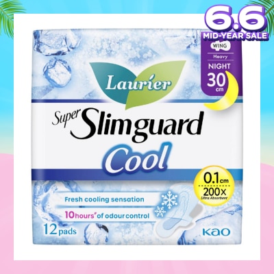 LAURIER Super Slimguard Cool Night Wing Sanitary Pad 30cm 12s