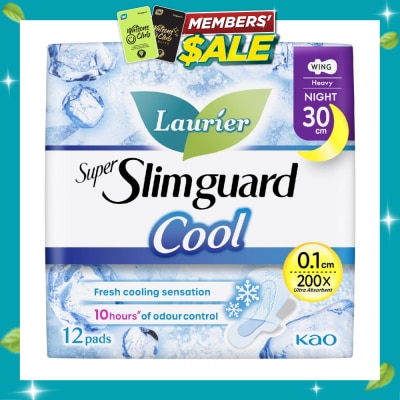 LAURIER Super Slimguard Cool Night Wing Sanitary Pad 30cm 12s image
