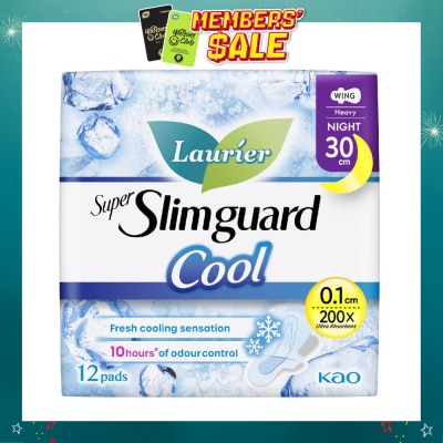 LAURIER - Super Slimguard Cool Night Wing Sanitary Pad 30cm 12s