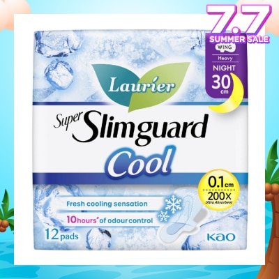 LAURIER Super Slimguard Cool Night Wing Sanitary Pad 30cm 12s