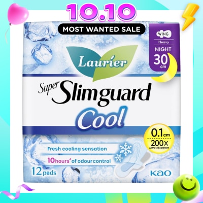 LAURIER Super Slimguard Cool Night Wing Sanitary Pad 30cm 12s image
