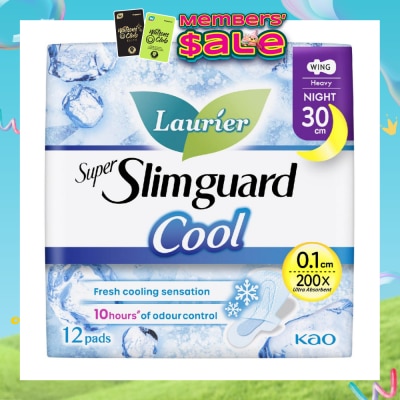 LAURIER - Super Slimguard Cool Night Wing Sanitary Pad 30cm 12s