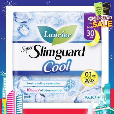 LAURIER Super Slimguard Cool Night Wing Sanitary Pad 30cm 12s