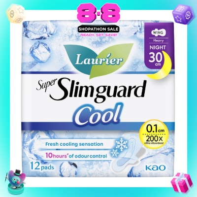 LAURIER - Super Slimguard Cool Night Wing Sanitary Pad 30cm 12s