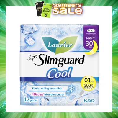 LAURIER - Super Slimguard Cool Night Wing Sanitary Pad 30cm 12s