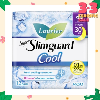 LAURIER Super Slimguard Cool Night Wing Sanitary Pad 30cm 12s