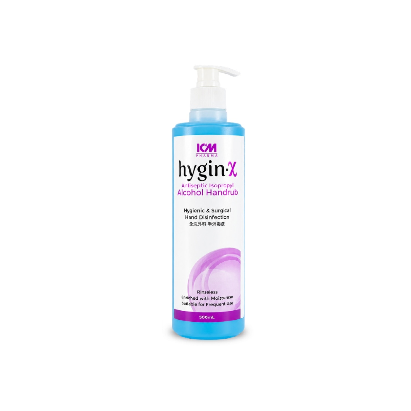 HYGIN-X Antiseptic Isopropyl Alcohol Handrub 500ml