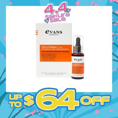 EVANS - 15% Vitamin C with 2% Ferulic Acid & Resveratrol 30ml