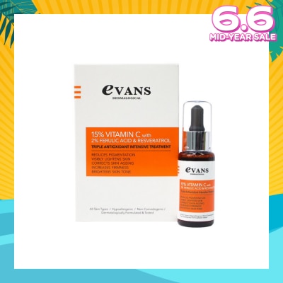 EVANS 15% Vitamin C with 2% Ferulic Acid & Resveratrol 30ml