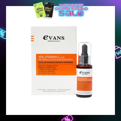 EVANS 15% Vitamin C with 2% Ferulic Acid & Resveratrol 30ml