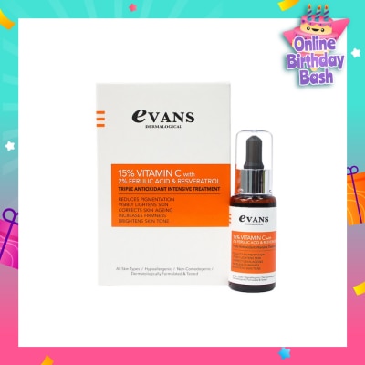 EVANS 15% Vitamin C with 2% Ferulic Acid & Resveratrol 30ml