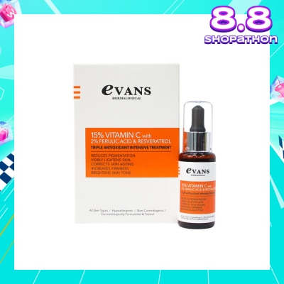 EVANS 15% Vitamin C with 2% Ferulic Acid & Resveratrol 30ml