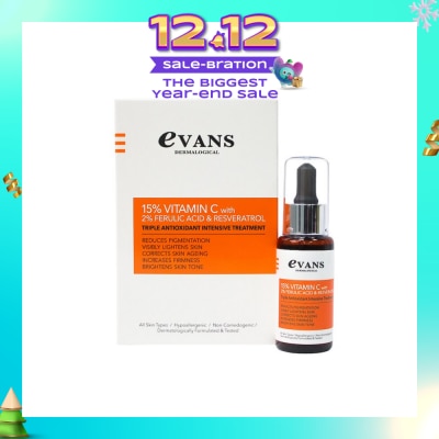 EVANS 15% Vitamin C with 2% Ferulic Acid & Resveratrol 30ml