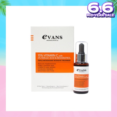 EVANS 15% Vitamin C with 2% Ferulic Acid & Resveratrol 30ml