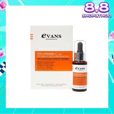 EVANS 15% Vitamin C with 2% Ferulic Acid & Resveratrol 30ml