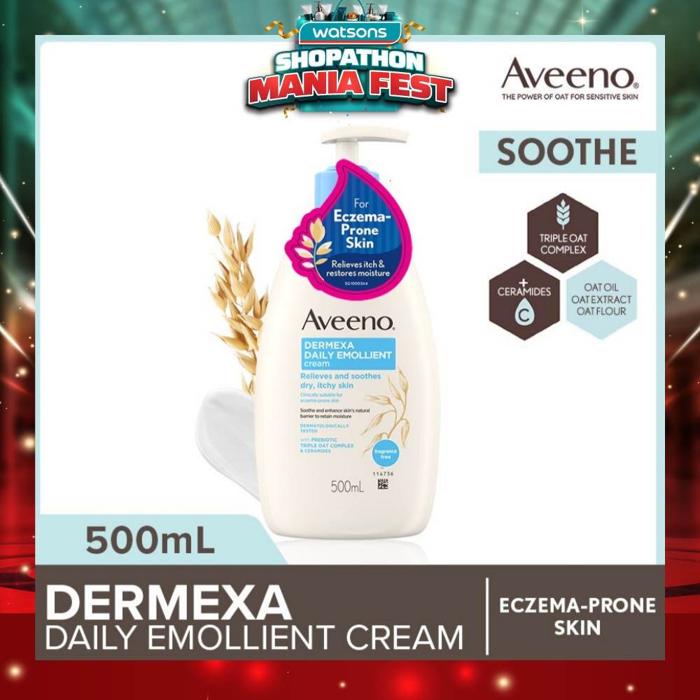 Dermexa Daily Embollient Body Cream (Relieves & Soothes Dry Itchy Skin) 500ml