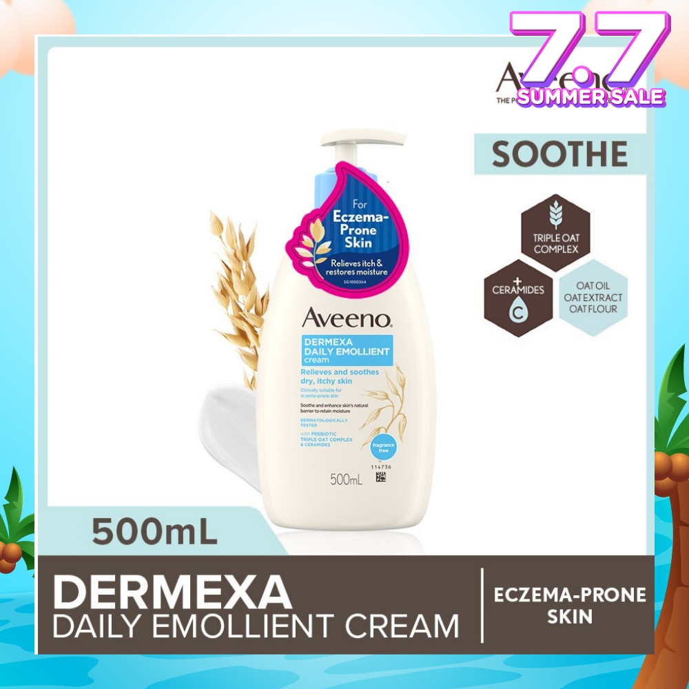 Dermexa Daily Embollient Body Cream (Relieves & Soothes Dry Itchy Skin) 500ml