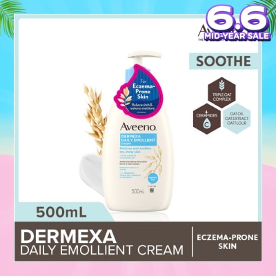 AVEENO Dermexa Daily Embollient Body Cream (Relieves & Soothes Dry Itchy Skin) 500ml