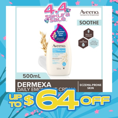 AVEENO - Dermexa Daily Embollient Body Cream (Relieves & Soothes Dry Itchy Skin) 500ml
