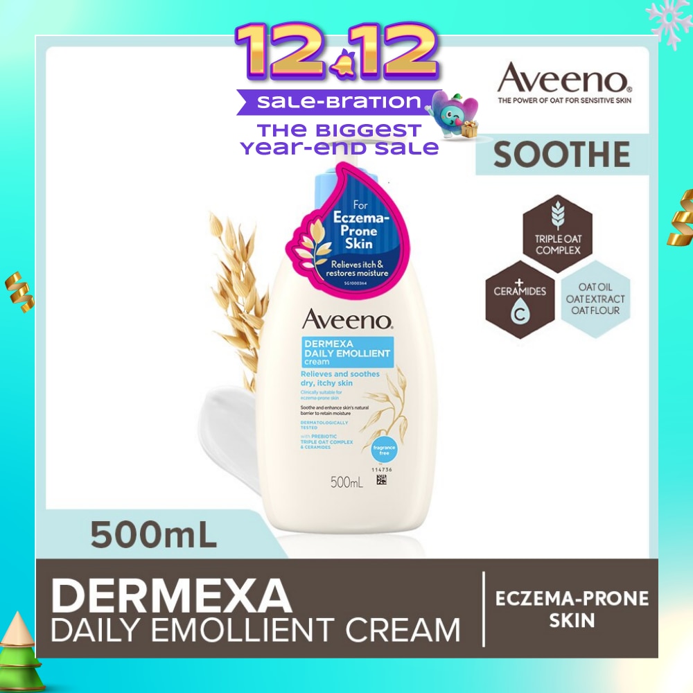 Dermexa Daily Embollient Body Cream (Relieves & Soothes Dry Itchy Skin) 500ml
