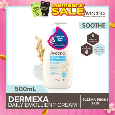 AVEENO Dermexa Daily Embollient Body Cream (Relieves & Soothes Dry Itchy Skin) 500ml