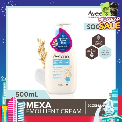 AVEENO Dermexa Daily Embollient Body Cream (Relieves & Soothes Dry Itchy Skin) 500ml