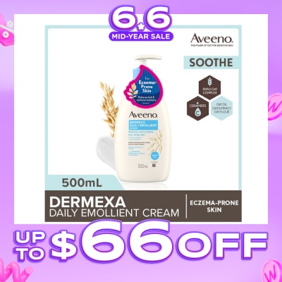 AVEENO - Dermexa Daily Embollient Body Cream (Relieves & Soothes Dry Itchy Skin) 500ml