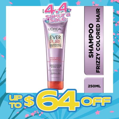 LOREAL PARIS HAIR EXPERT - Everpure Frizz-Defy Smoothing Sulfate-free Shampoo (For Dry and Frizzy Hair) 250ml