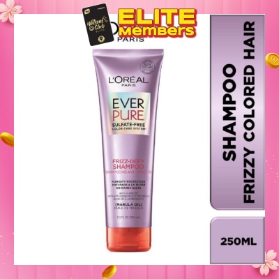 LOREAL PARIS HAIR EXPERT Everpure Frizz-Defy Smoothing Sulfate-free Shampoo (For Dry and Frizzy Hair) 250ml