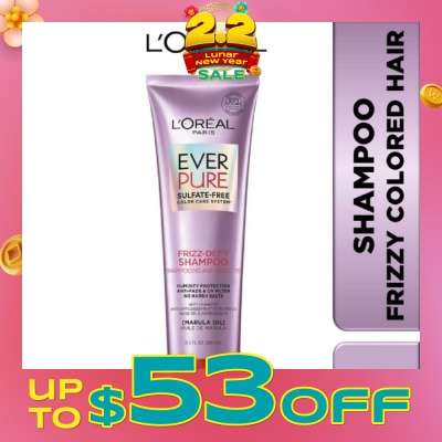 LOREAL PARIS HAIR EXPERT Everpure Frizz-Defy Smoothing Sulfate-free Shampoo (For Dry and Frizzy Hair) 250ml