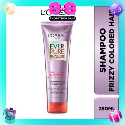 LOREAL PARIS HAIR EXPERT - Everpure Frizz-Defy Smoothing Sulfate-free Shampoo (For Dry and Frizzy Hair) 250ml