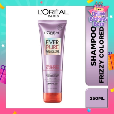 L'OREAL PARIS HAIR EXPERT Everpure Frizz-Defy Smoothing Sulfate-free Shampoo (For Dry and Frizzy Hair) 250ml