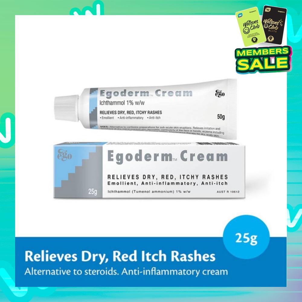 Egoderm Cream (Relieves Dry + Red Itch Rashes) 25g