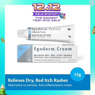 EGO QV Egoderm Cream (Relieves Dry + Red Itch Rashes) 25g