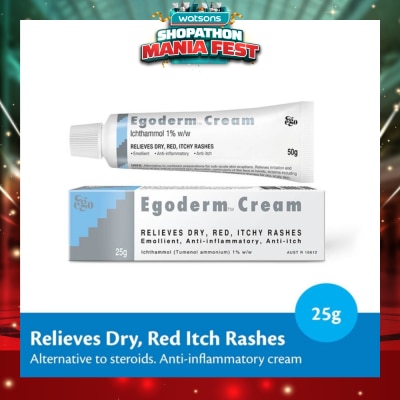 EGO QV - Egoderm Cream (Relieves Dry + Red Itch Rashes) 25g