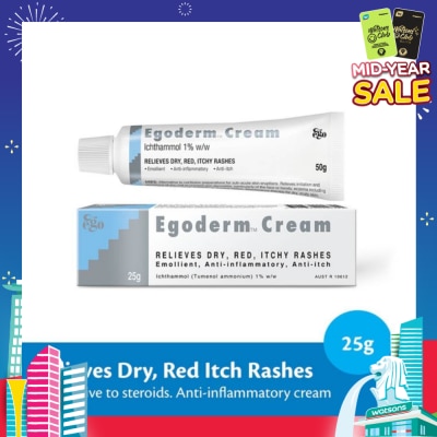 EGO QV Egoderm Cream (Relieves Dry + Red Itch Rashes) 25g