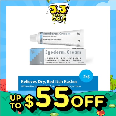 EGO QV Egoderm Cream (Relieves Dry + Red Itch Rashes) 25g