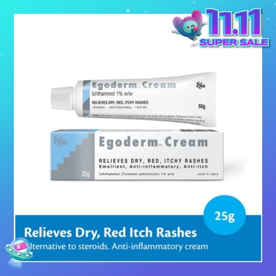 EGO QV Egoderm Cream (Relieves Dry + Red Itch Rashes) 25g