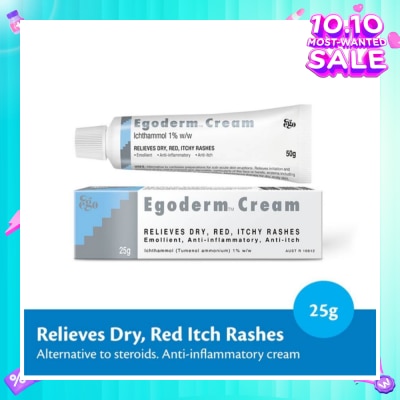 EGO QV Egoderm Cream (Relieves Dry + Red Itch Rashes) 25g