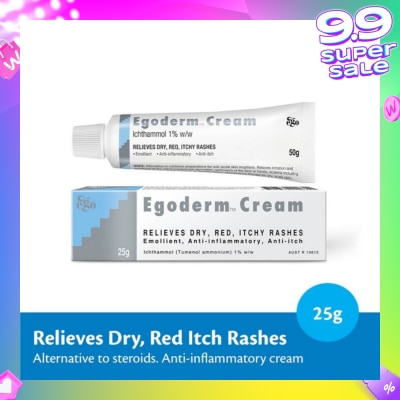 EGO QV Egoderm Cream (Relieves Dry + Red Itch Rashes) 25g