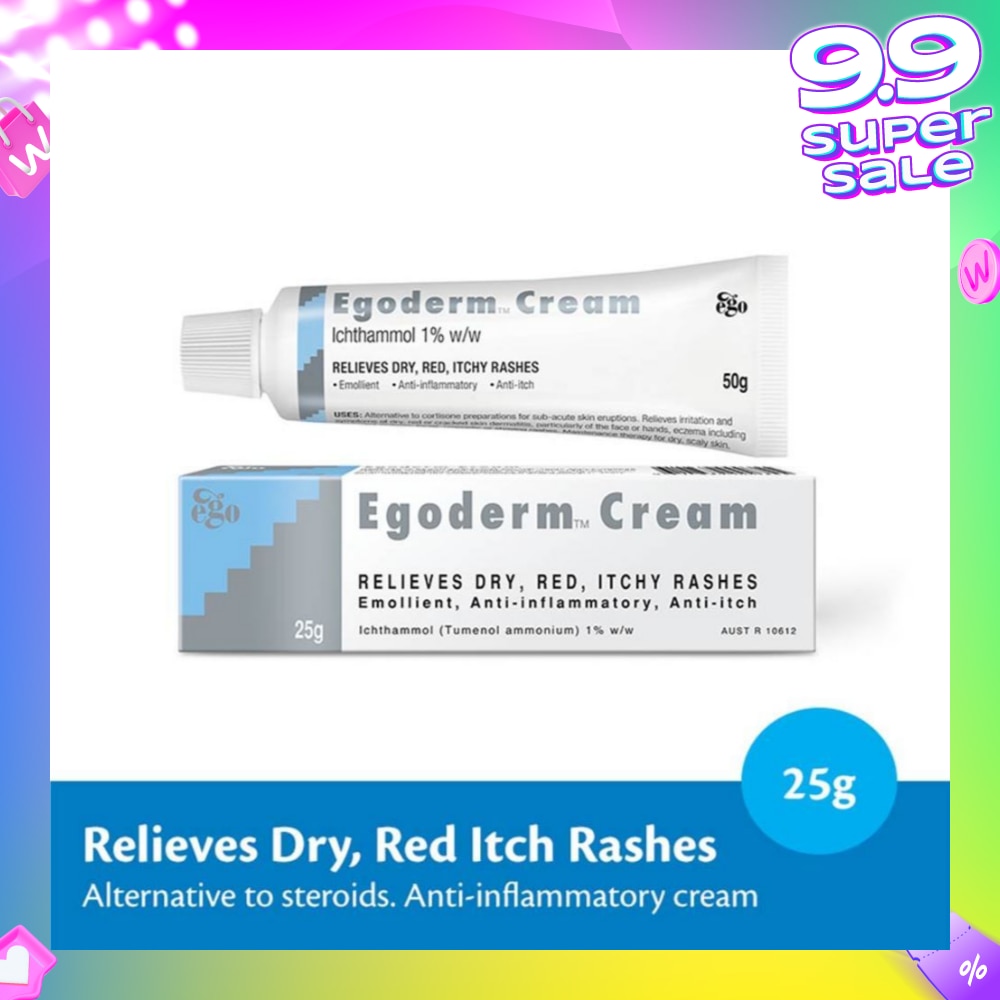 Egoderm Cream (Relieves Dry + Red Itch Rashes) 25g