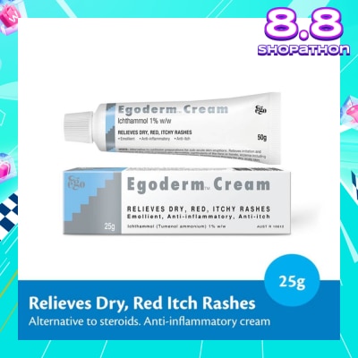 EGO QV Egoderm Cream (Relieves Dry + Red Itch Rashes) 25g