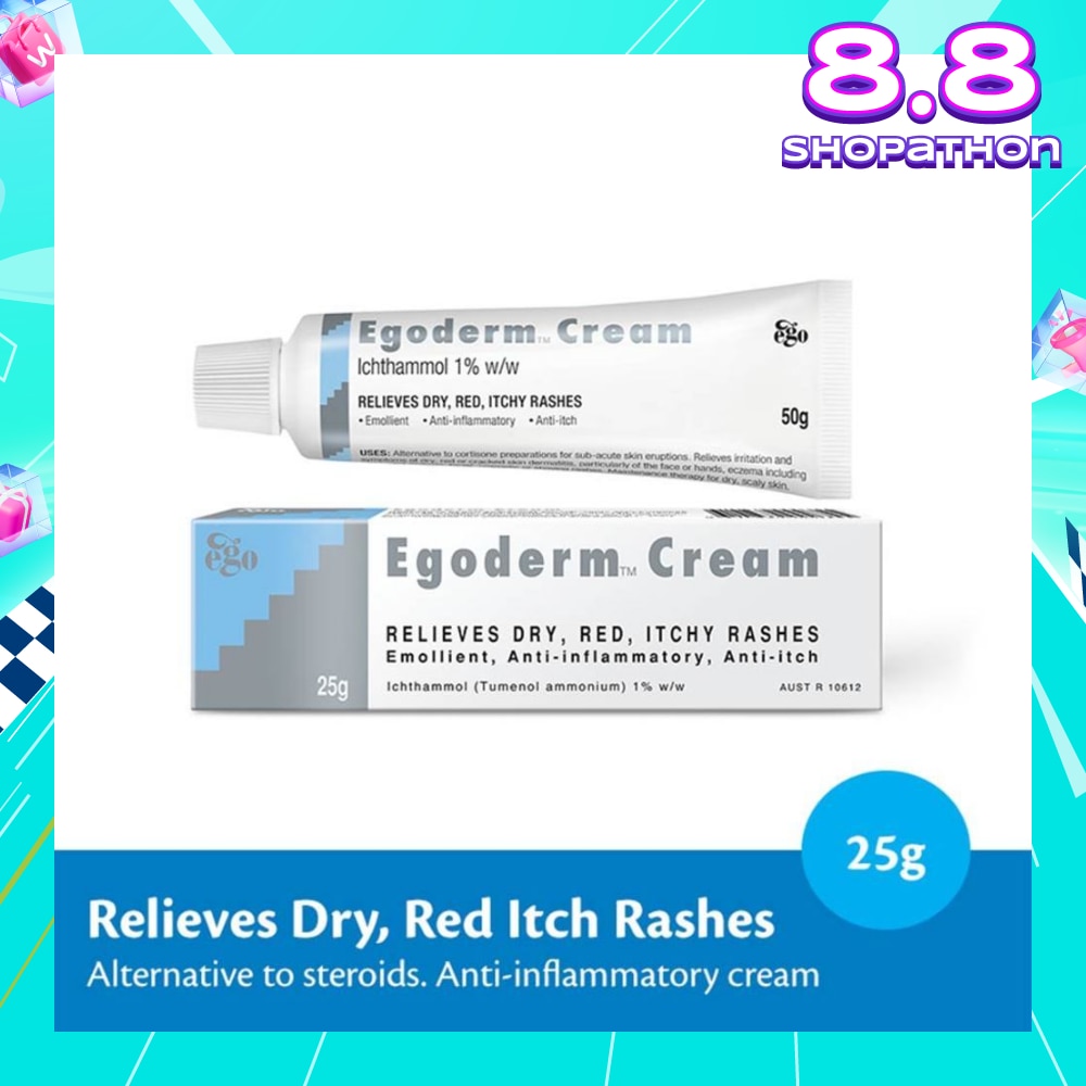Egoderm Cream (Relieves Dry + Red Itch Rashes) 25g