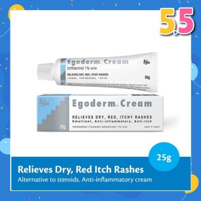 EGO QV Egoderm Cream (Relieves Dry + Red Itch Rashes) 25g