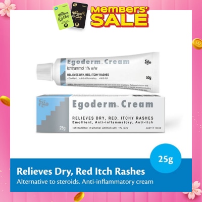 EGO QV Egoderm Cream (Relieves Dry + Red Itch Rashes) 25g
