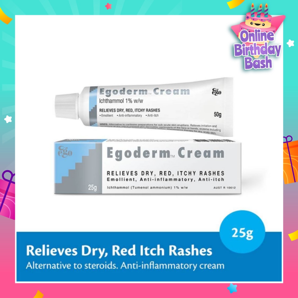 Egoderm Cream (Relieves Dry + Red Itch Rashes) 25g