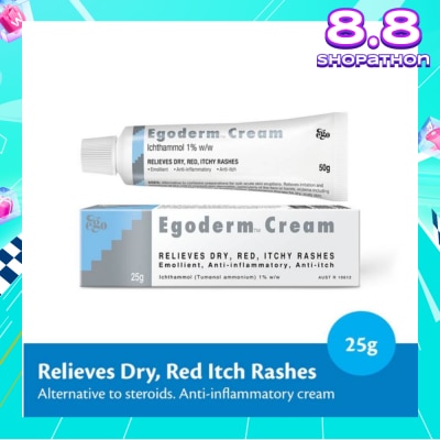 EGO QV Egoderm Cream (Relieves Dry + Red Itch Rashes) 25g