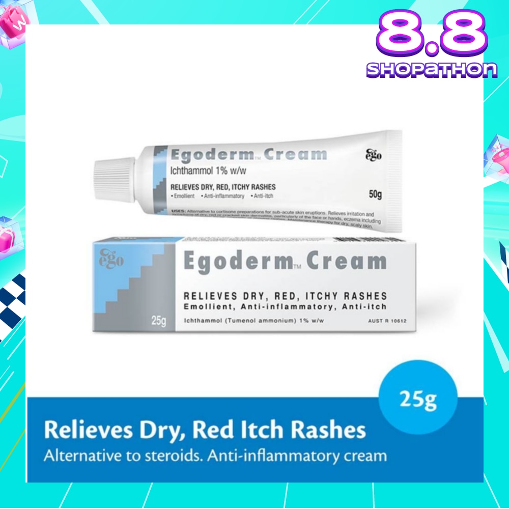 Egoderm Cream (Relieves Dry + Red Itch Rashes) 25g