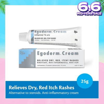 EGO QV Egoderm Cream (Relieves Dry + Red Itch Rashes) 25g
