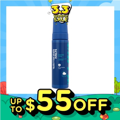 WATSONS Men Shaving Foam (Rich & Foamy Texture / Easy Shave Formula) 200ml (Expiry: May`2026)